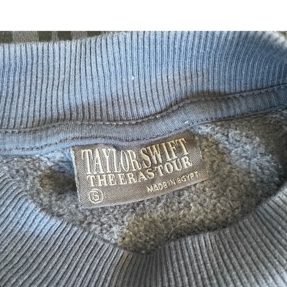 Official Taylor Swift Eras Tour Blue Crewneck Sweatshirt Size Small NWT Merch - Picture 4 of 6
